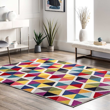 Nuloom Maris Colorful Geometric Tiles Area Rug 8ft x 10ft ECCR17A-8010